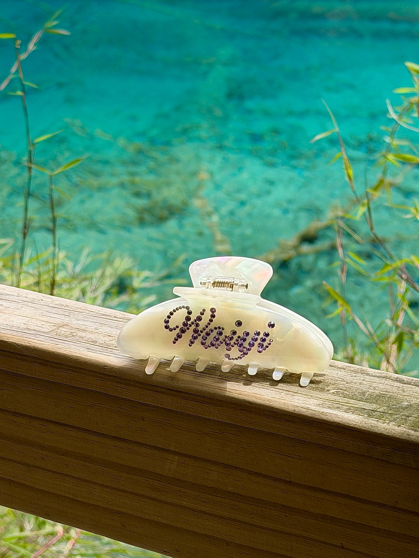 A Personalized Hair Claw — A Name, Held in Light