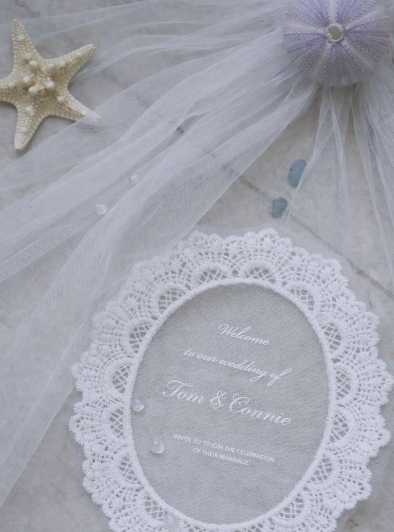 Custom Lace Name Tag – A Soft Wedding Detail